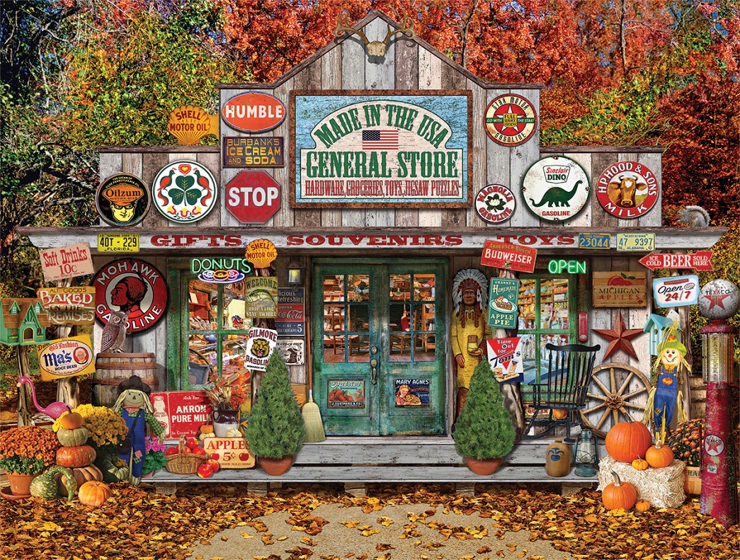 General Store - Lewis T. Johnson Fall Jigsaw Puzzle