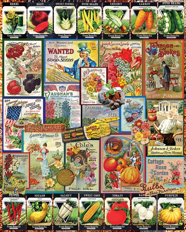 Garden Seeds Nostalgic & Retro Jigsaw Puzzle
