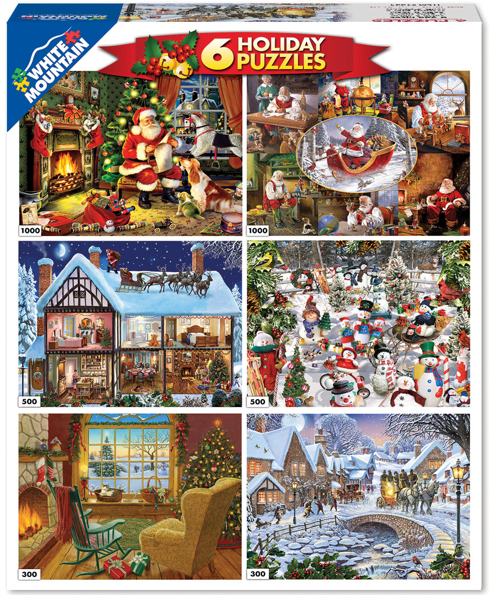 6 in 1 Holiday Christmas Jigsaw Puzzle