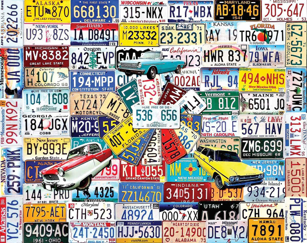State Plates Vehicles Jigsaw Puzzle