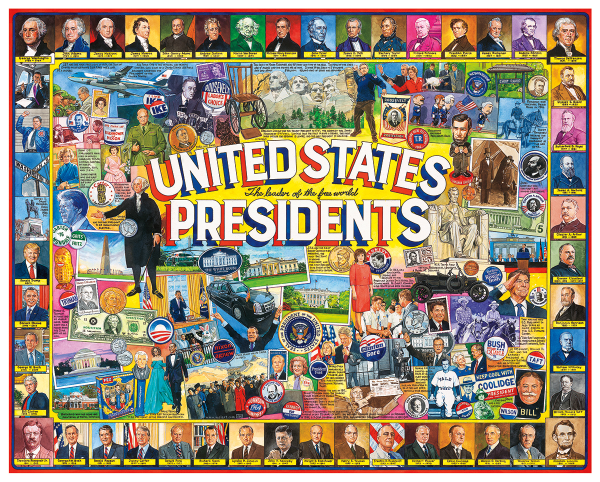 US Presidents Collage Patriotic Jigsaw Puzzle