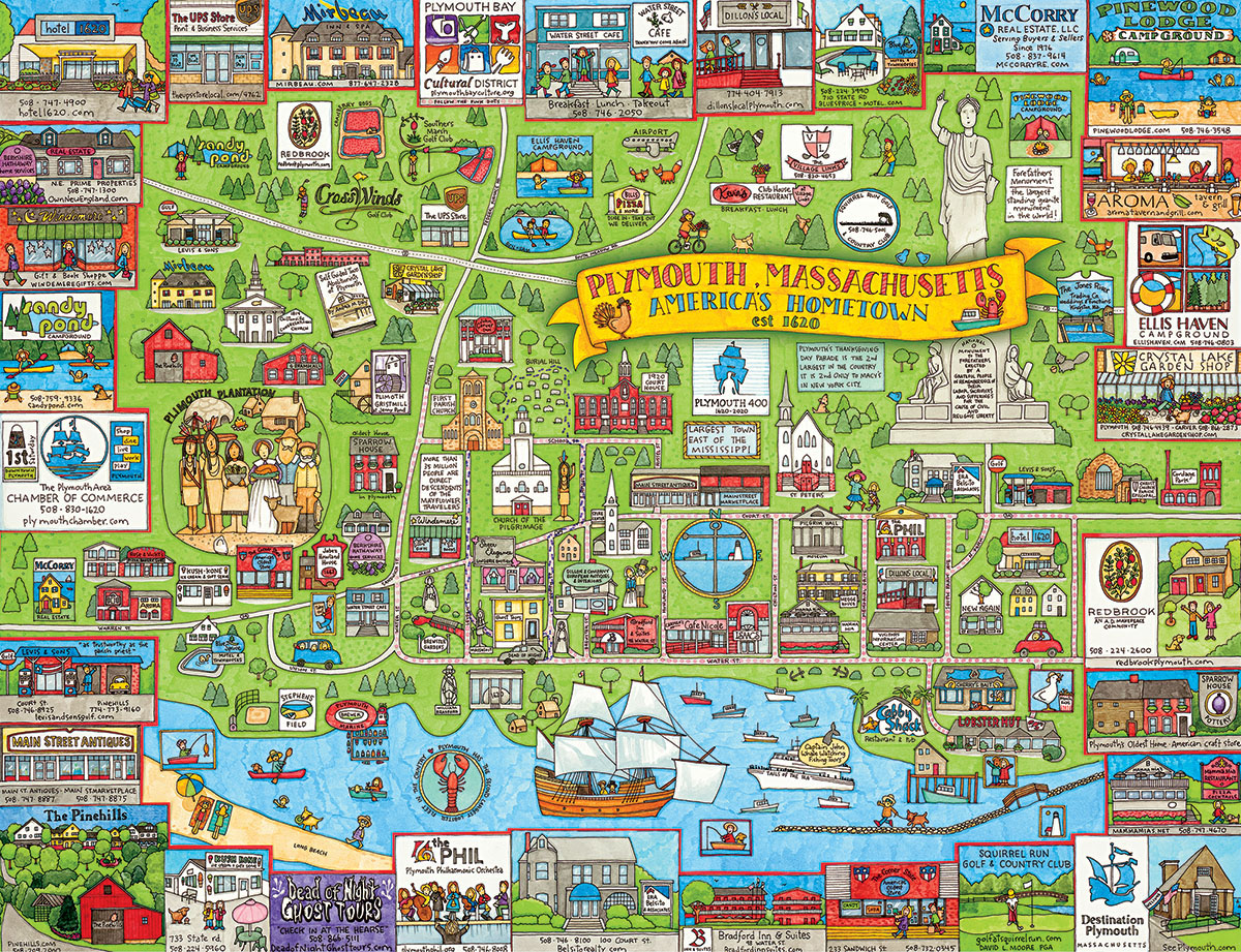 Plymouth Landmarks & Monuments Jigsaw Puzzle