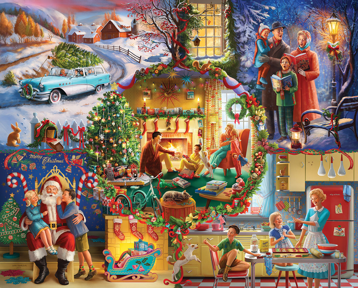 Christmas Traditions Nostalgic & Retro Jigsaw Puzzle