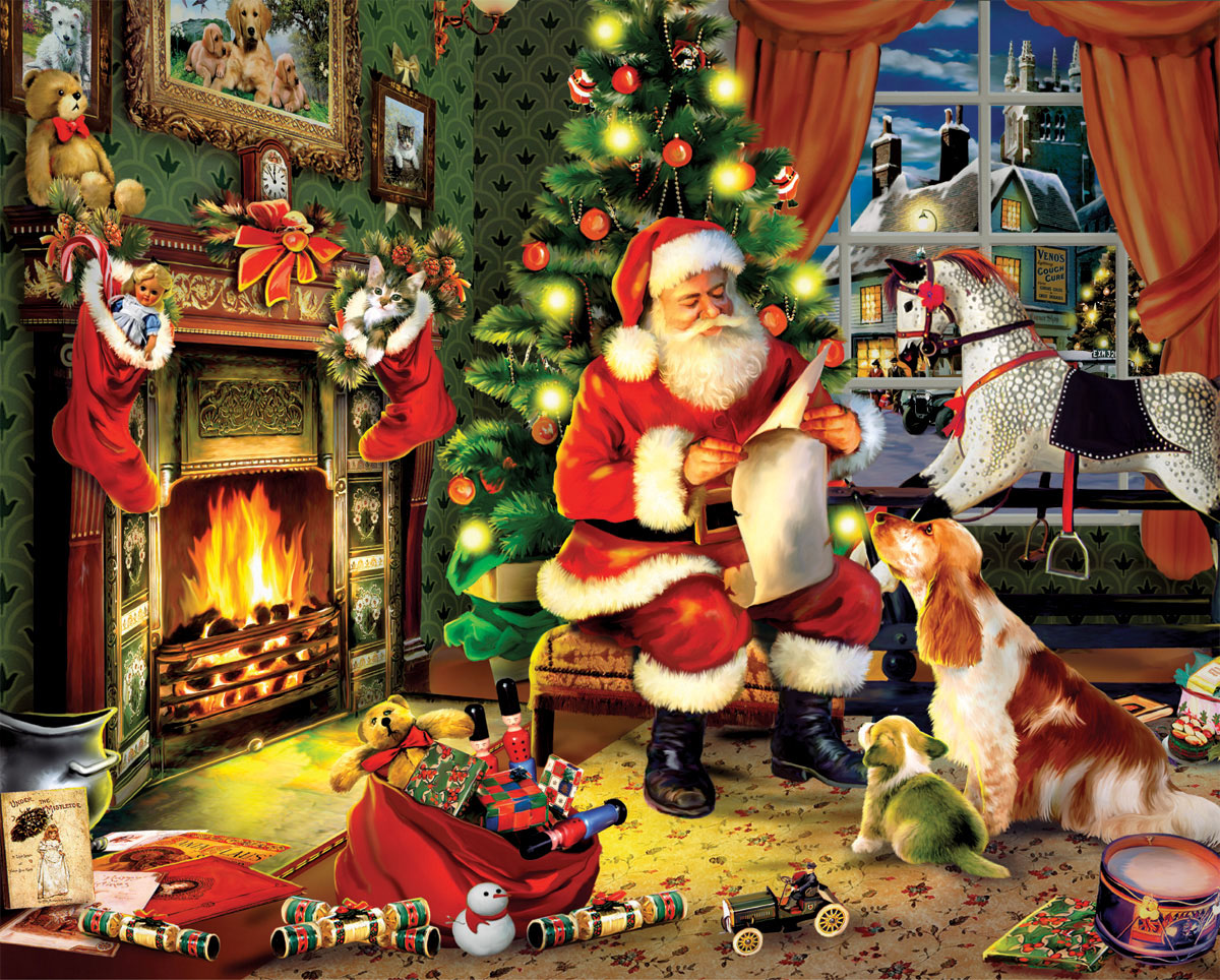 Santa's List Christmas Jigsaw Puzzle
