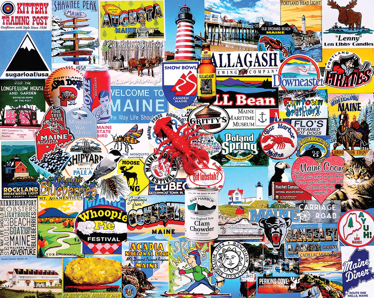 I Love Maine Collage Jigsaw Puzzle