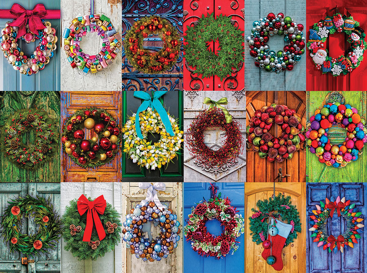 Holiday Wreaths Christmas Jigsaw Puzzle