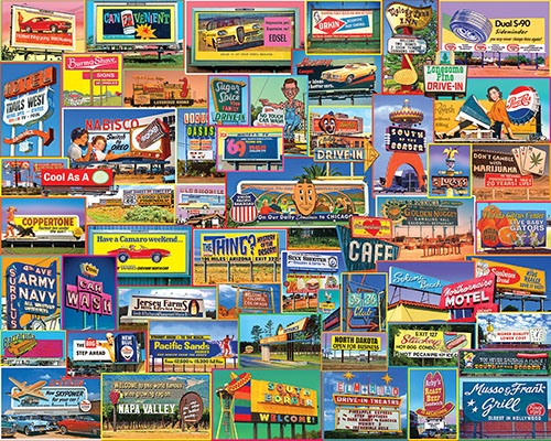 Billboards Nostalgic & Retro Jigsaw Puzzle