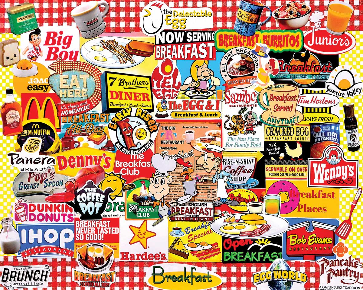 I Love Breakfast Food and Drink Jigsaw Puzzle