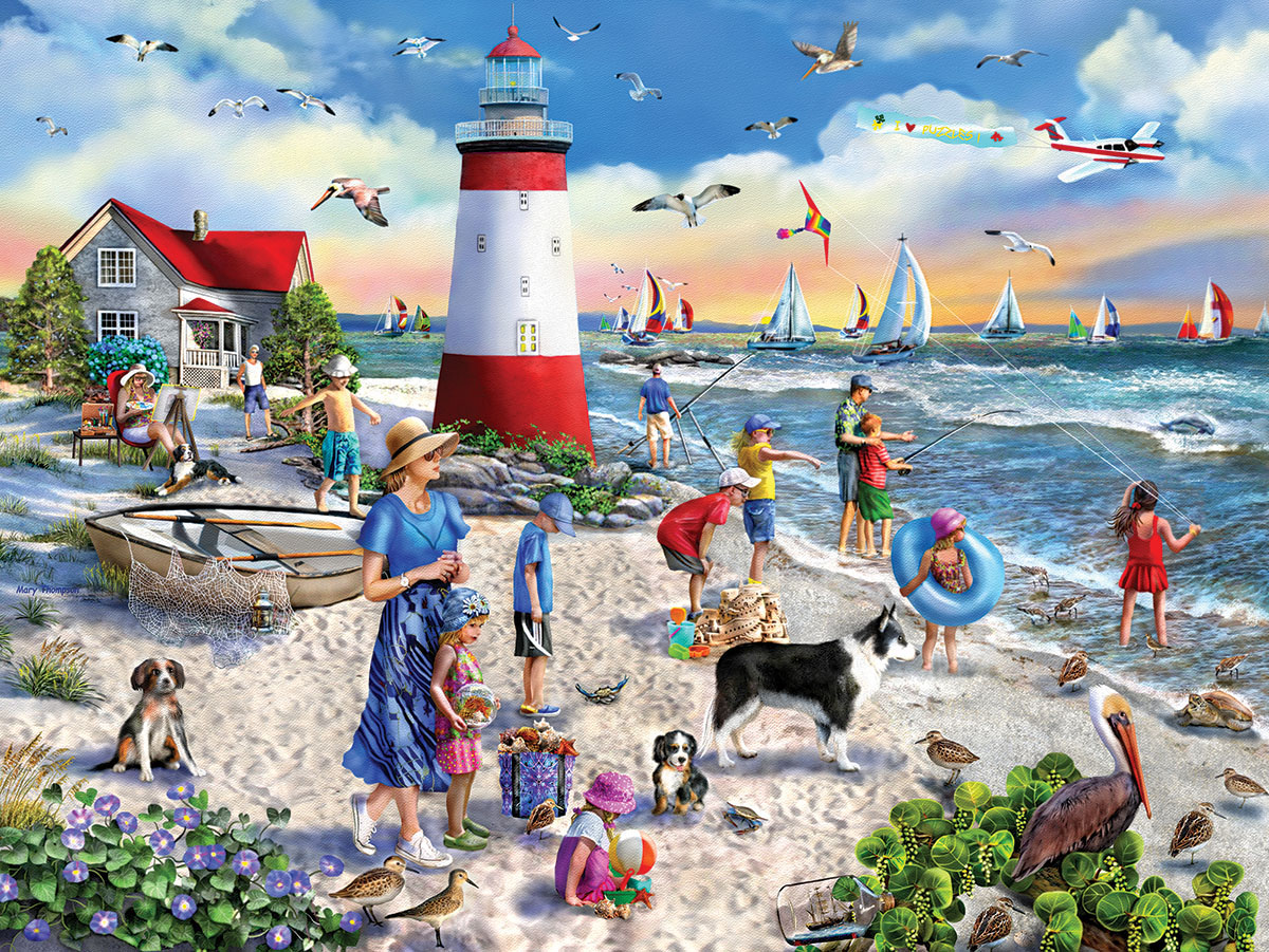 Lighthouse Beach Lighthouse Jigsaw Puzzle