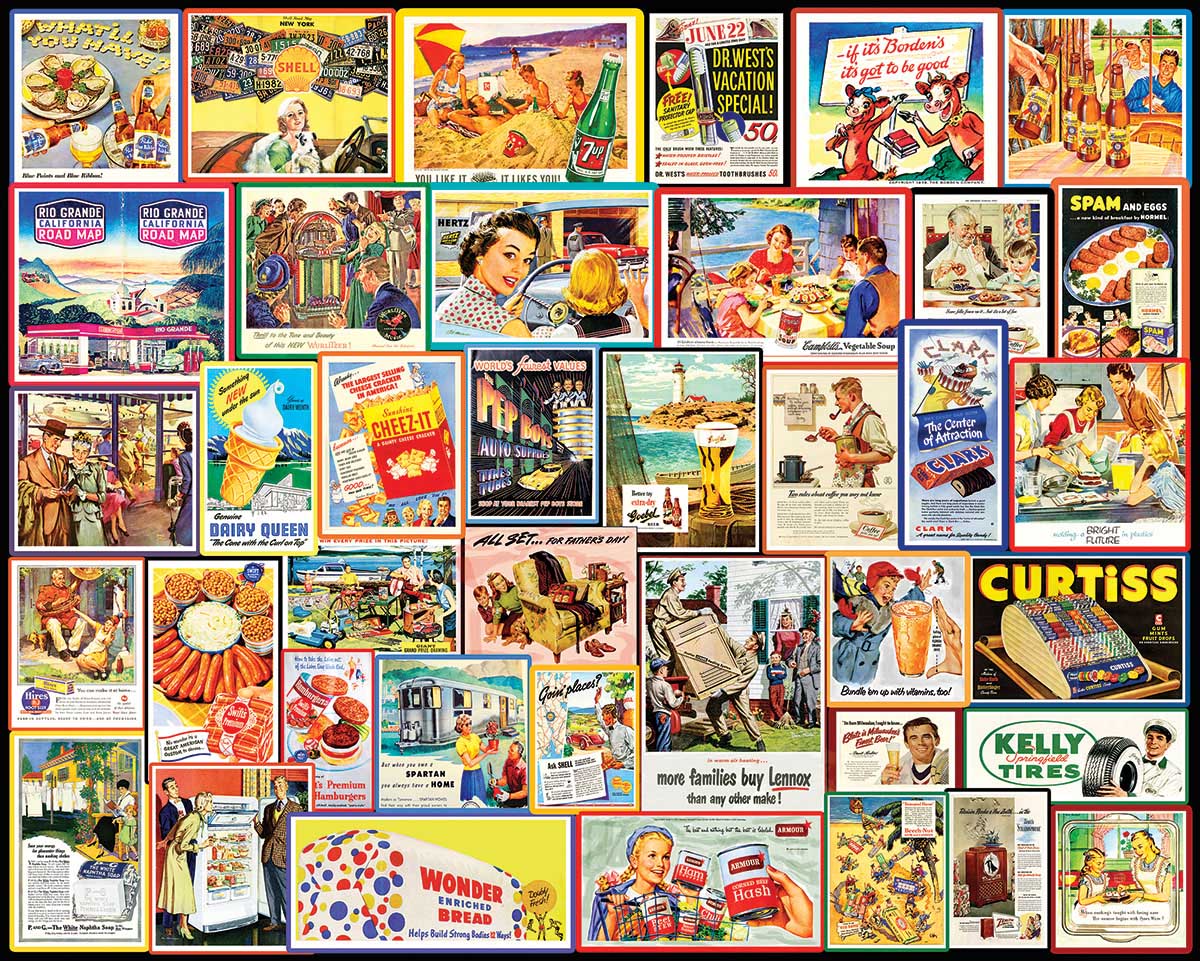 Great Old Ads Nostalgic & Retro Jigsaw Puzzle