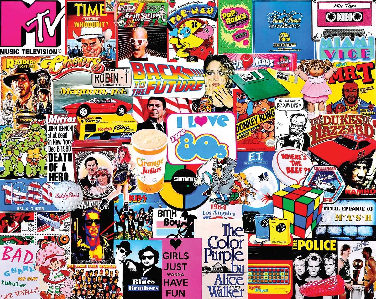 I Love the 1980s - 1000 Piece Jigsaw Puzzle by White Mountain
