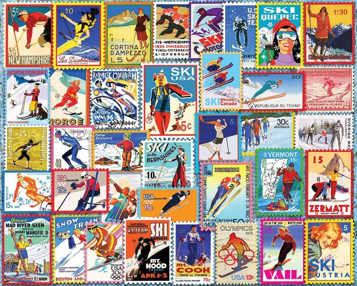 Ski Stamps Winter