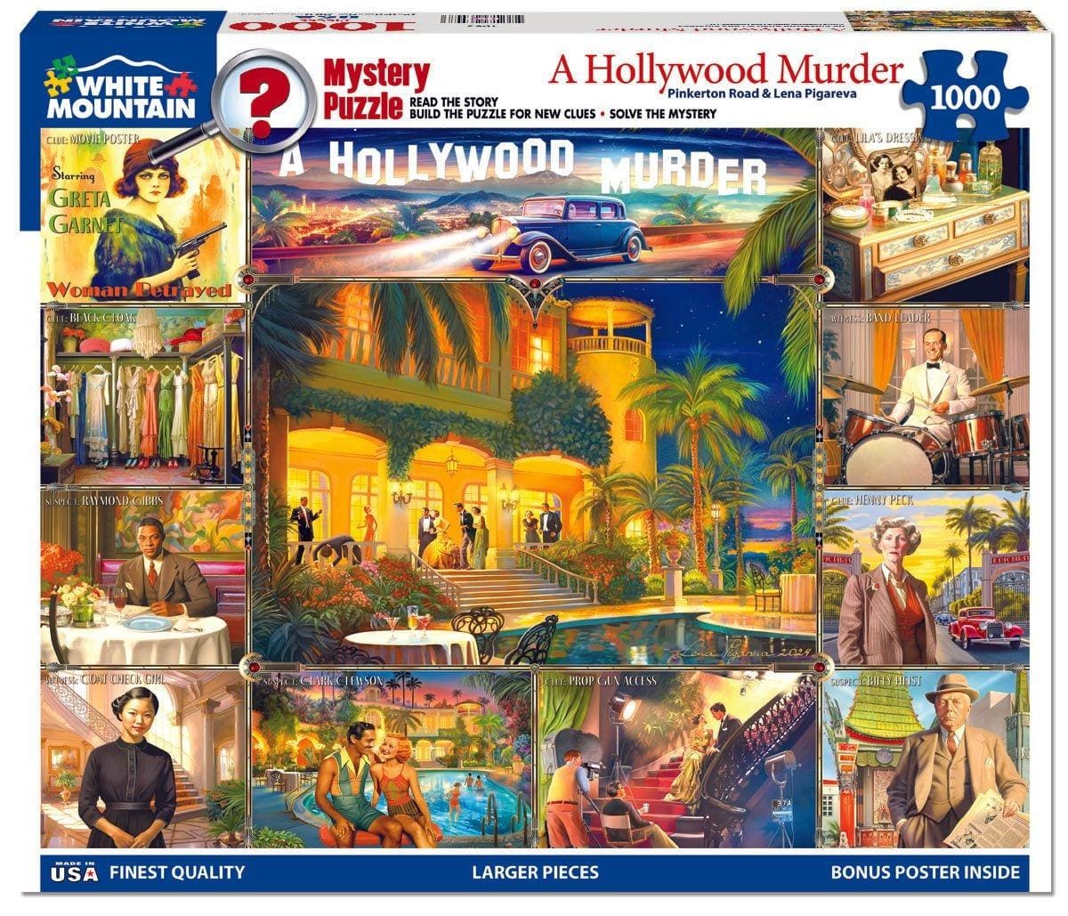 Hollywood Murder - Mystery Puzzle Collage