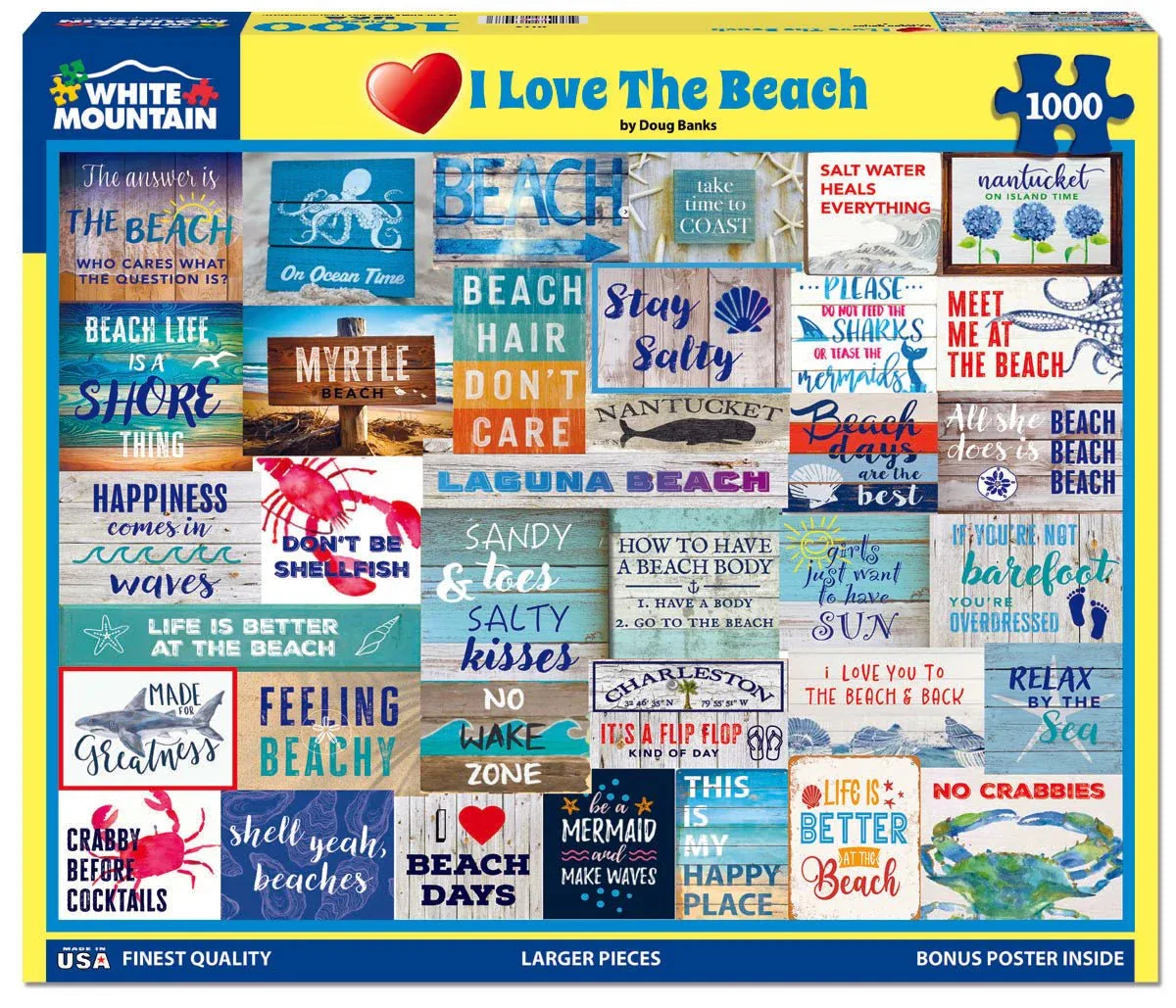 I Love The Beach Collage