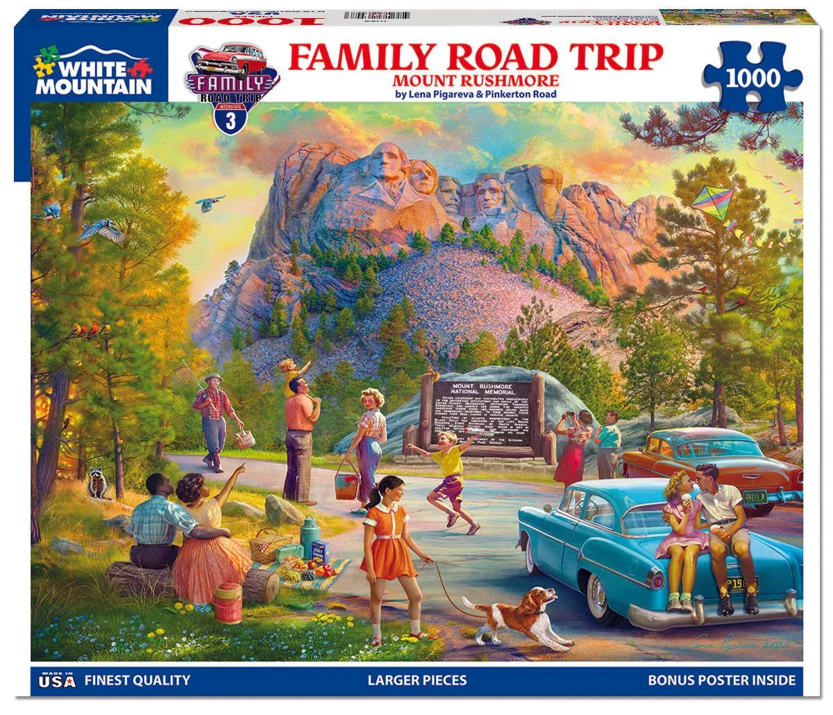 Family Road Trip - Mount Rushmore Nostalgic & Retro