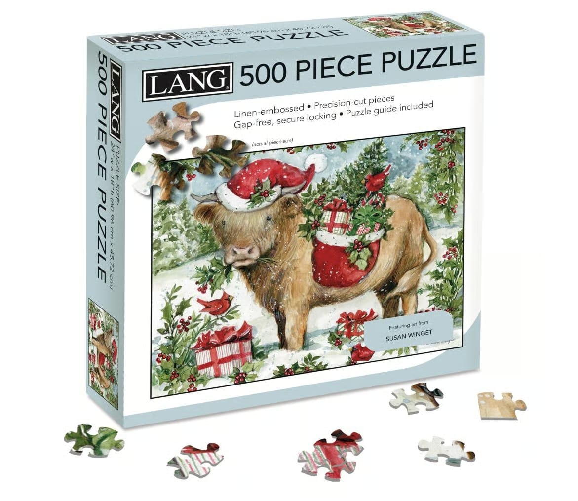 Lang Holiday Highland Cow 