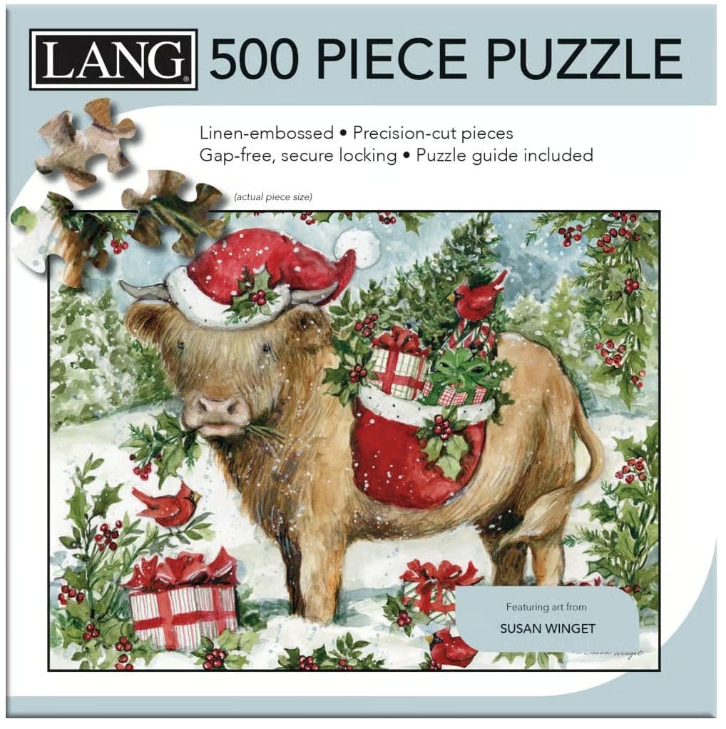 Lang Holiday Highland Cow 
