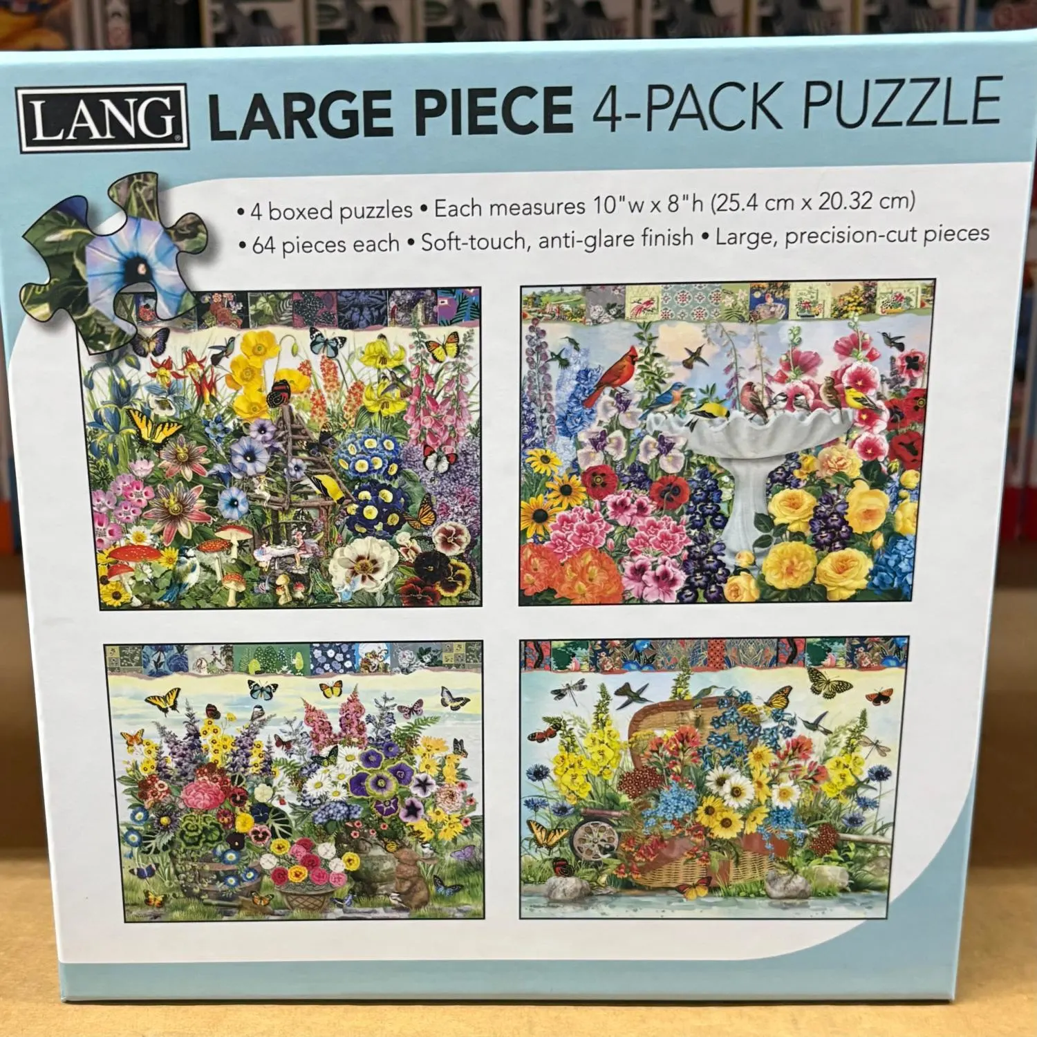 Garden Botanicals Large Piece 4 Pack Puzzle