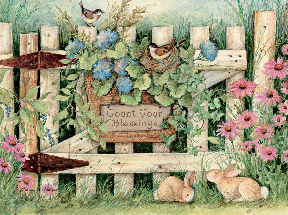 Garden Gate Flower & Garden Jigsaw Puzzle