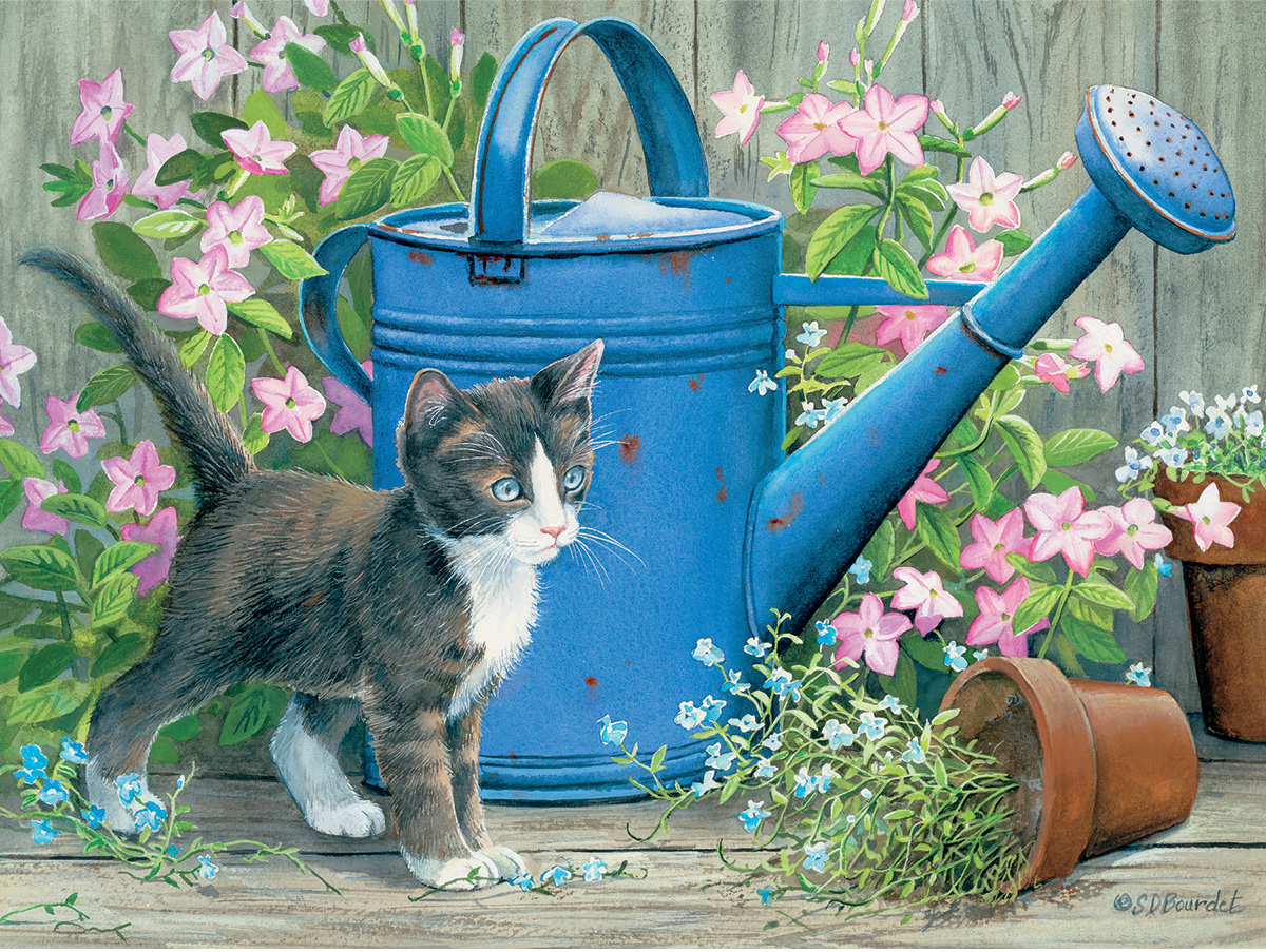 Gardeners Assistant Cats Jigsaw Puzzle