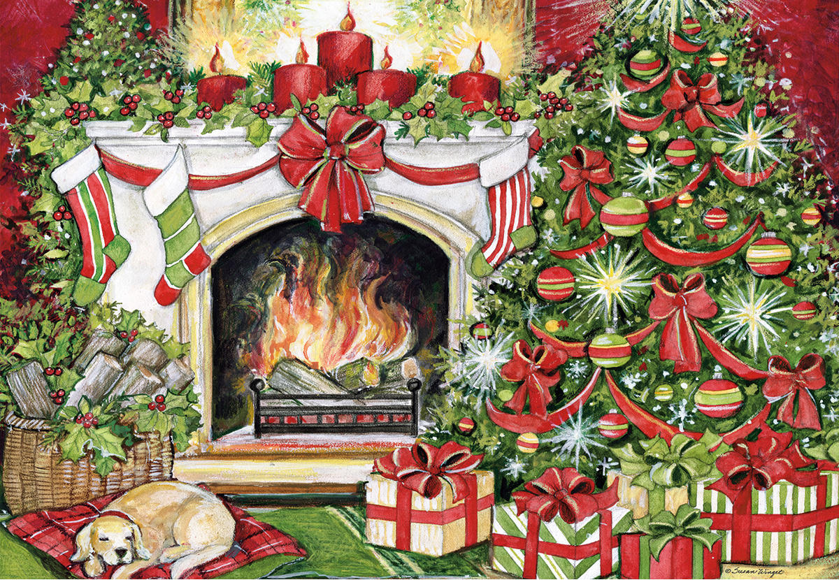 Christmas Warmth Dogs Jigsaw Puzzle