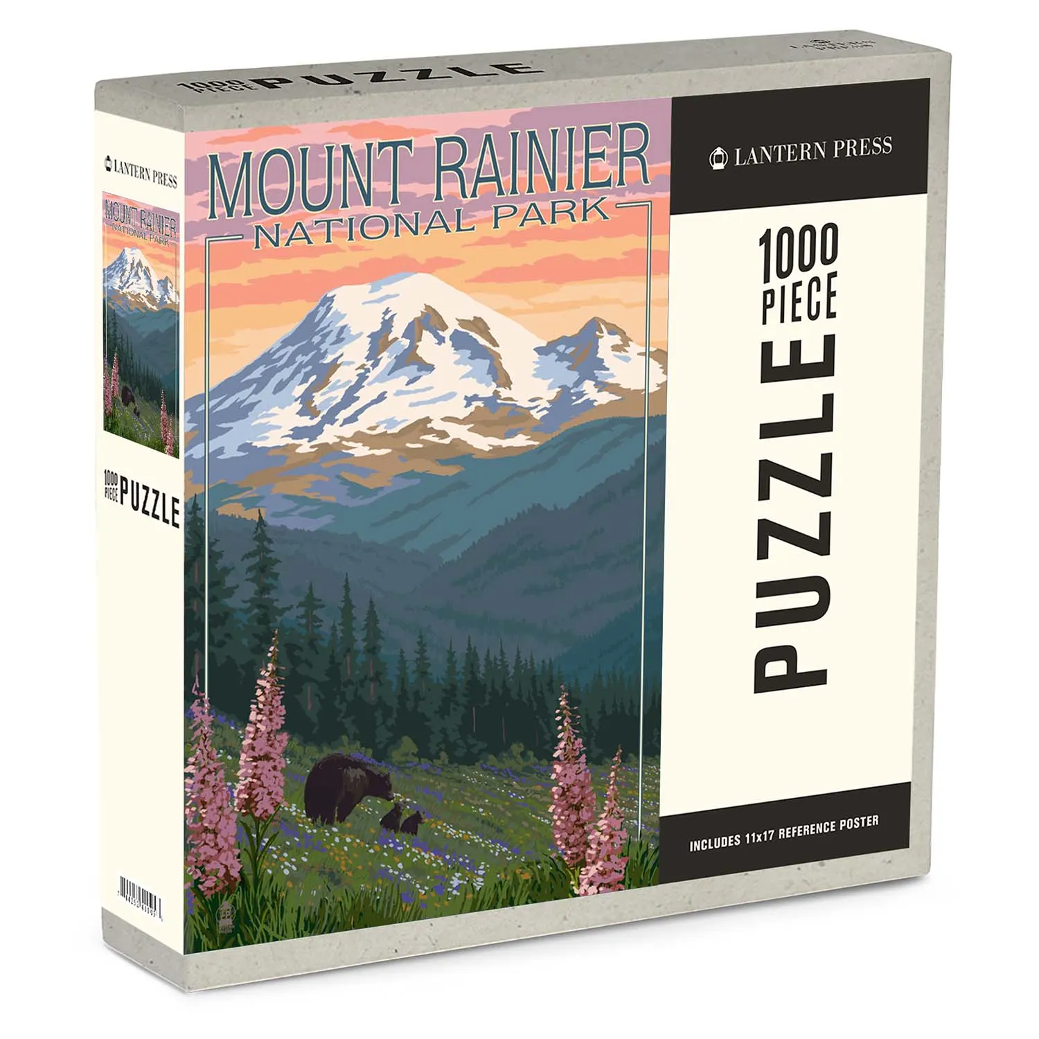 Mount Rainier National Park, Washington, Bear & Spring Flowers