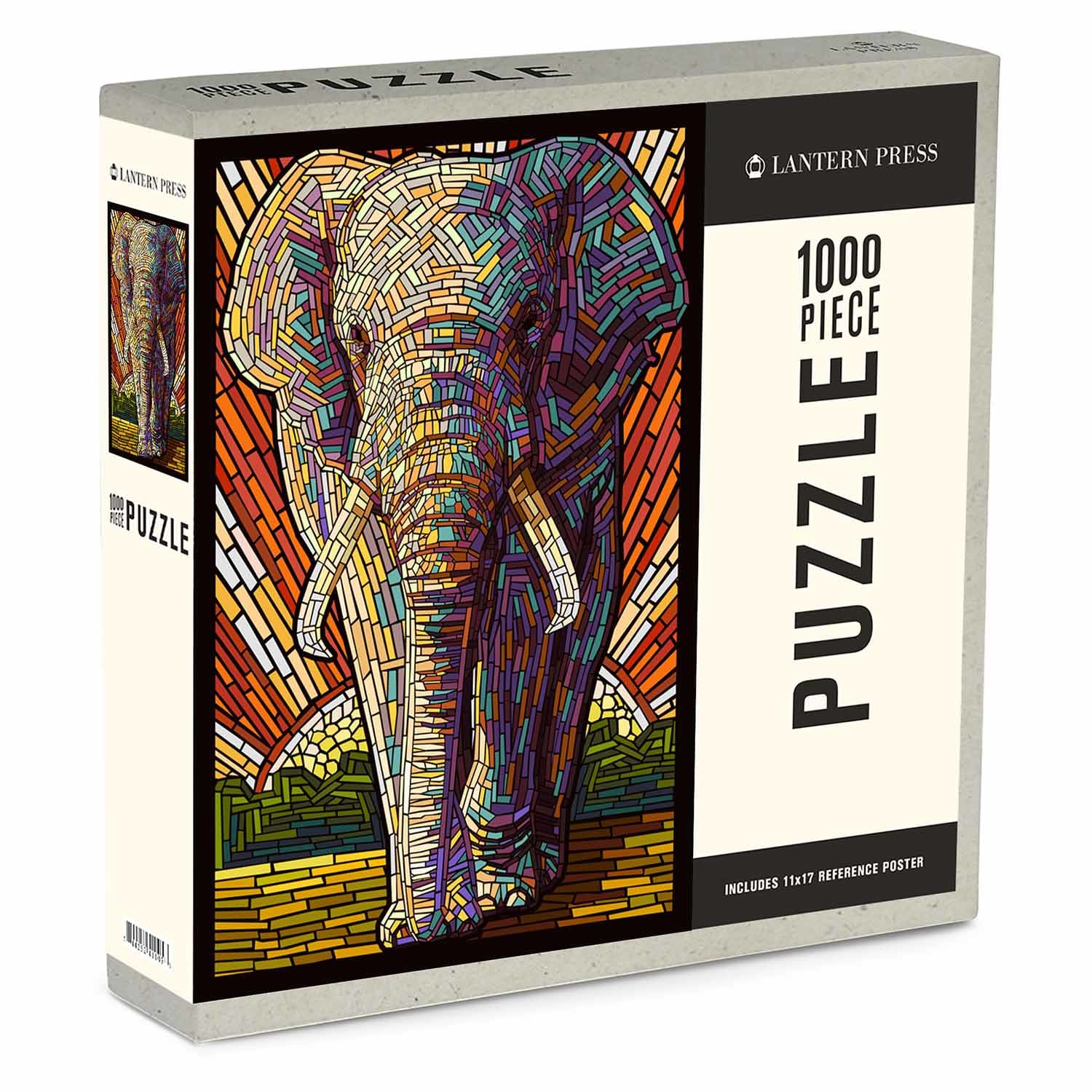 African Elephant, Paper Mosaic