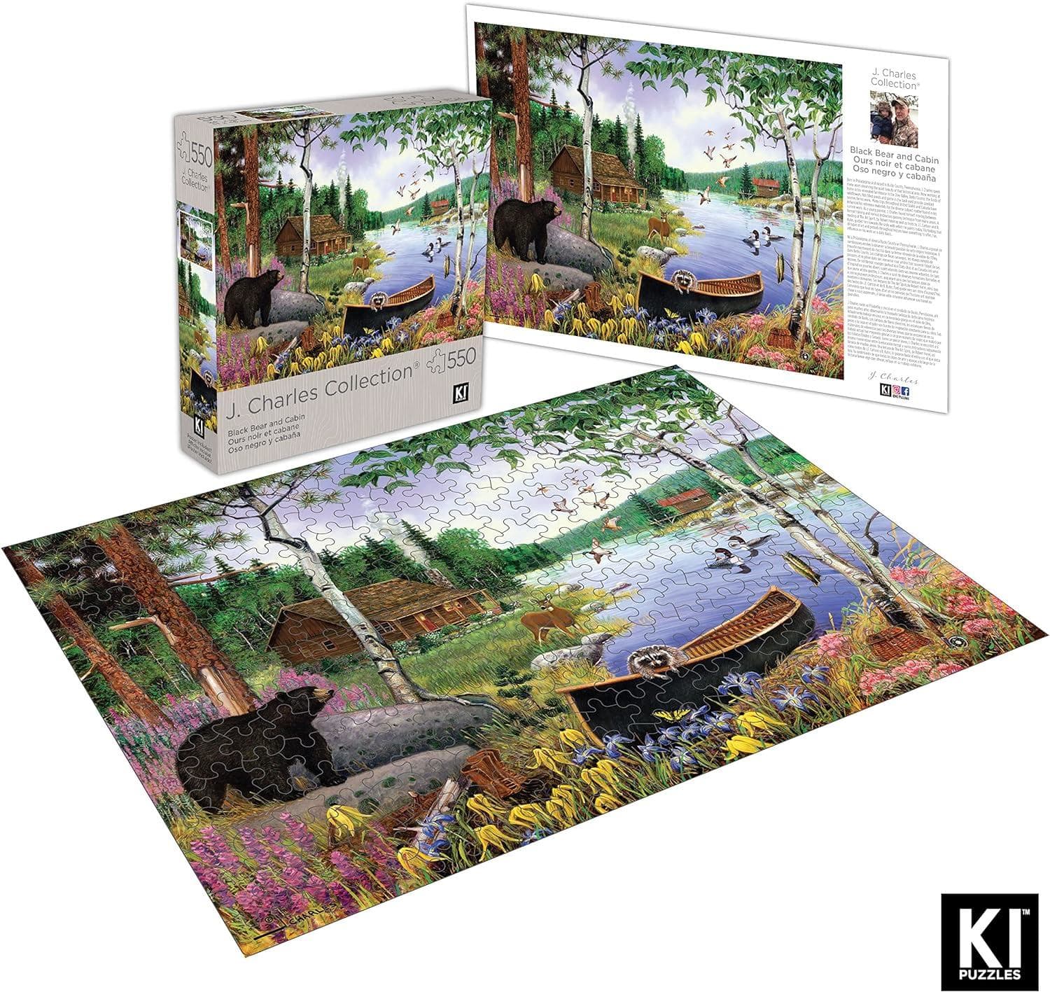 J. Charles Collection - Black Bear and Cabin