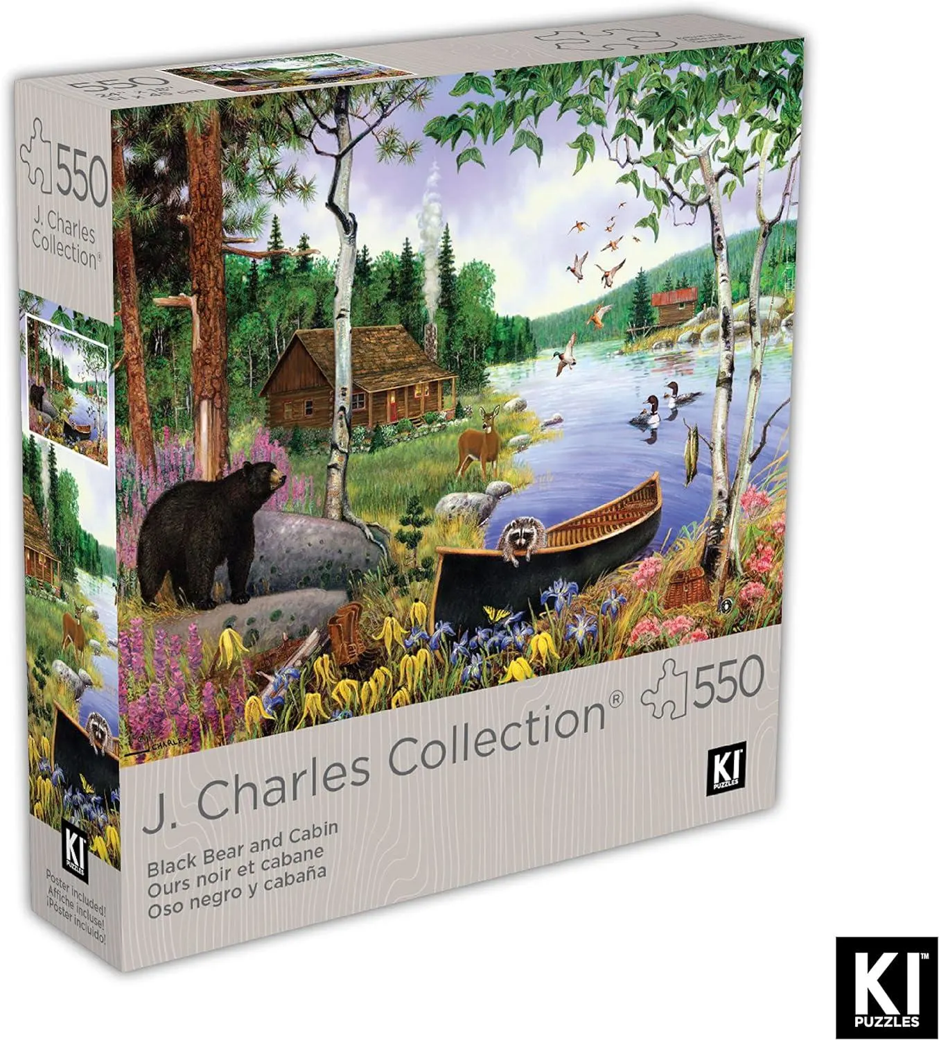 J. Charles Collection - Black Bear and Cabin