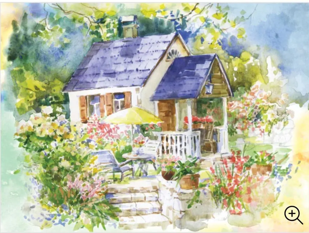 Watercolor Cottages Collection Spring