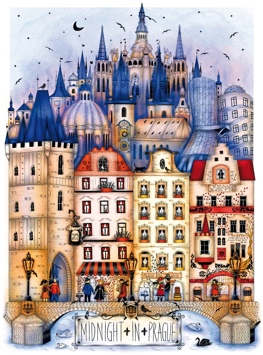 Cities at Midnight - Midnight In Prague Contemporary & Modern Art