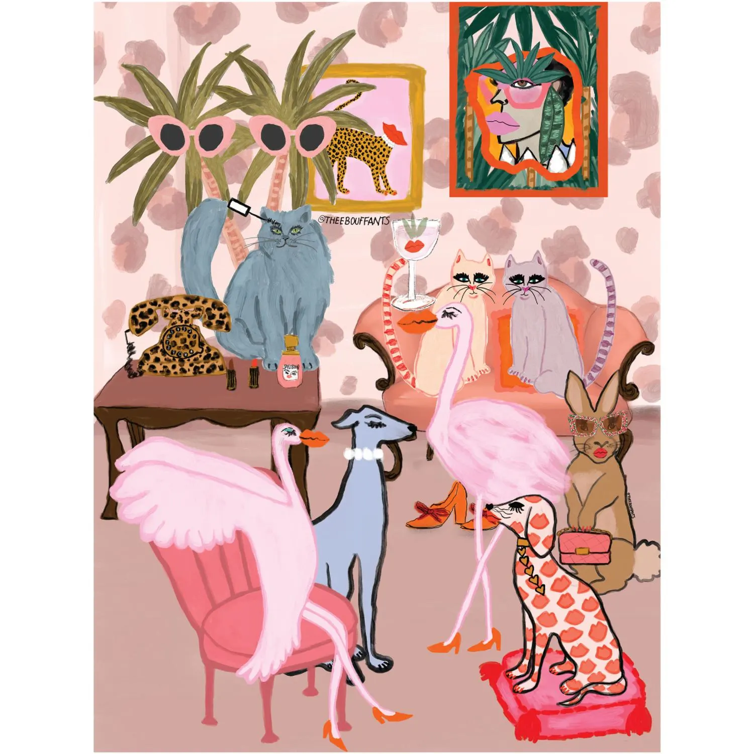 Bouffants & Broken Hearts - Menagerie Puzzle Party Kit Animals