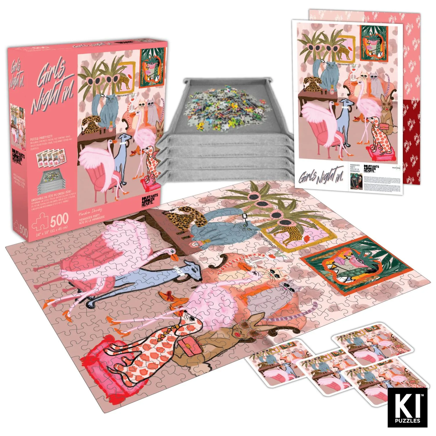 Bouffants & Broken Hearts - Menagerie Puzzle Party Kit