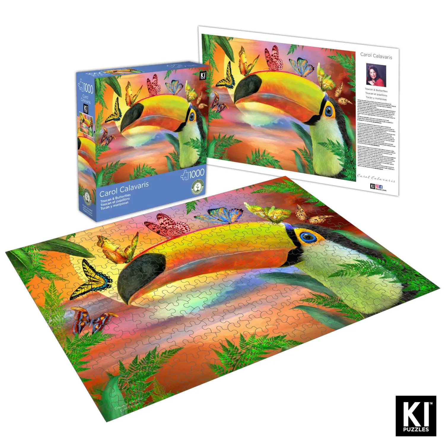 Carol Cavalaris - Toucan & Butterflies - Scratch and Dent