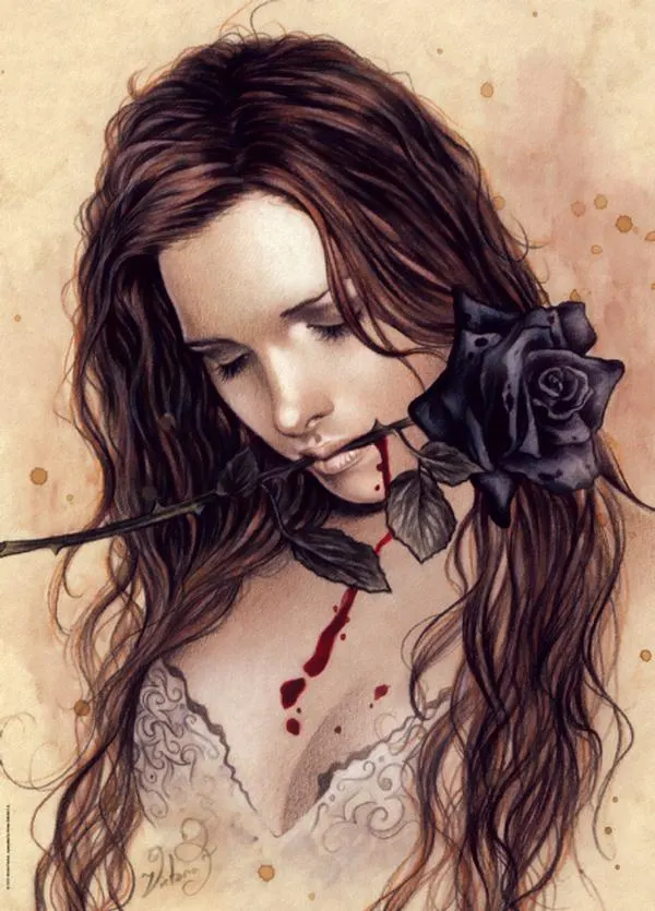 Favole, Dark Rose Gothic Art