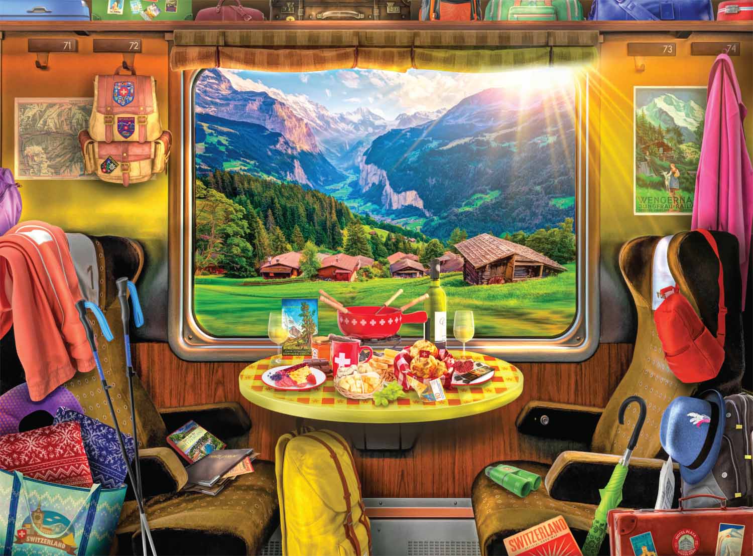 Swiss Train Ride Travel Jigsaw Puzzle