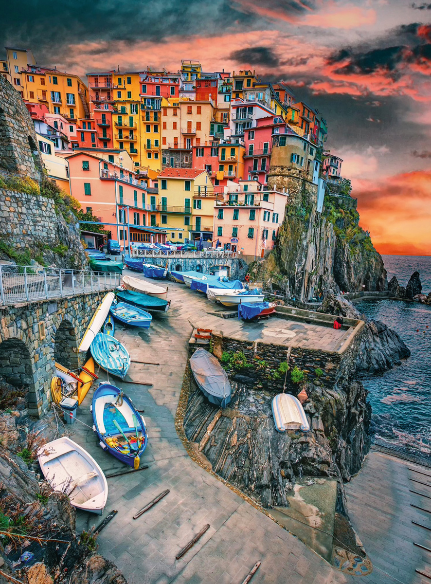 BLANC Series: Cinque Terre Skies Italy Jigsaw Puzzle
