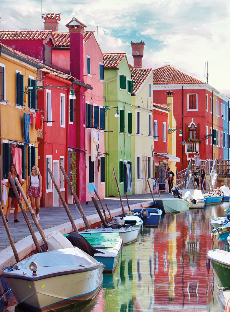 Blanc Series:The Canals of Burano Italy Italy Jigsaw Puzzle