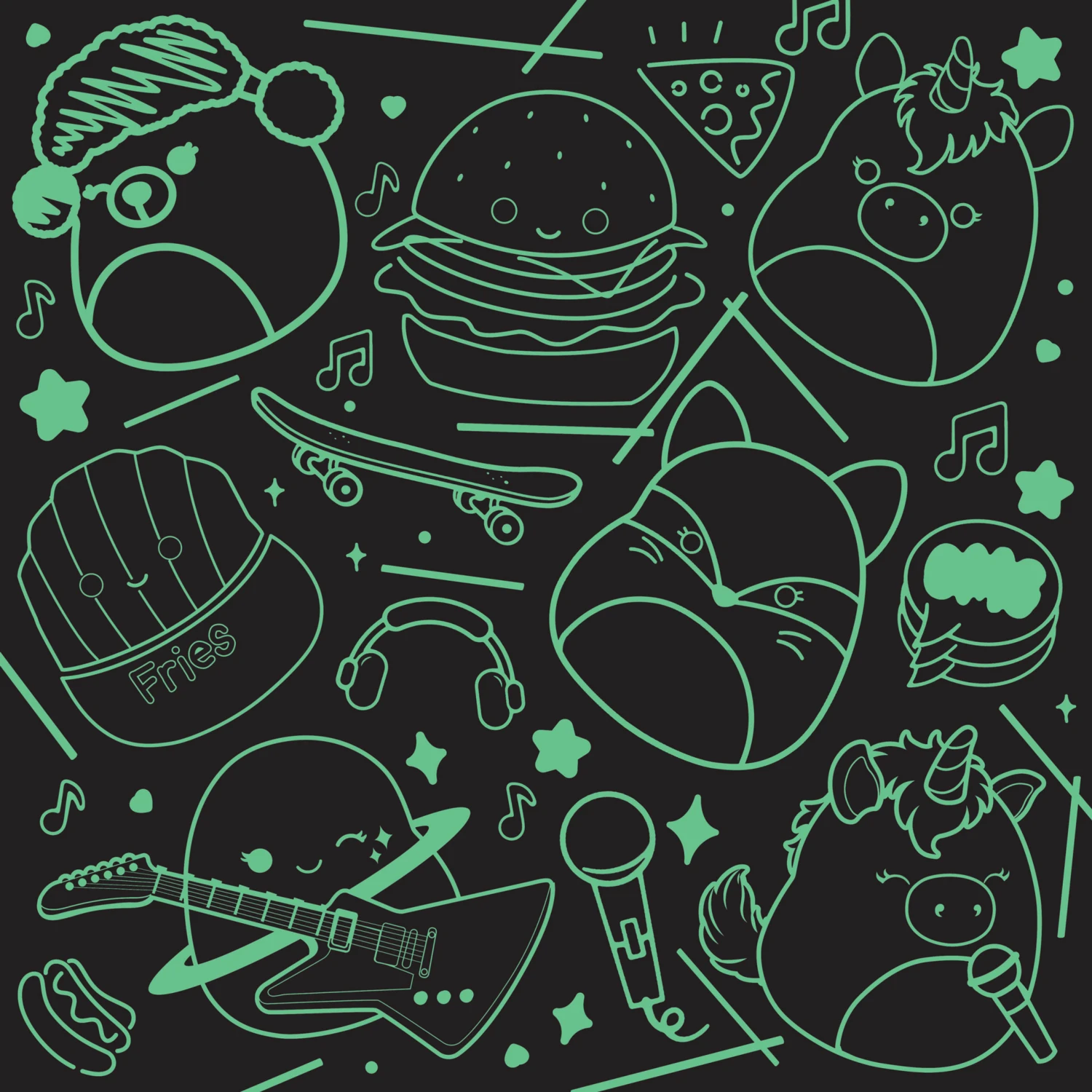 Squishmallow Neon Lights