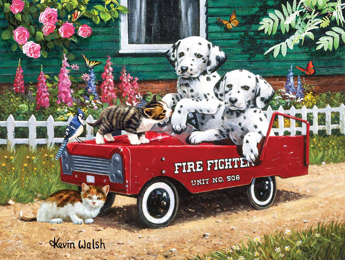 Fireman Friends Cats Jigsaw Puzzle