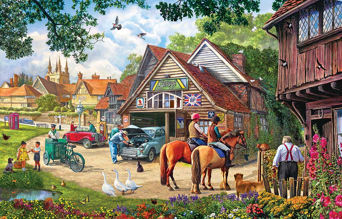 The Old Garage Car Jigsaw Puzzle