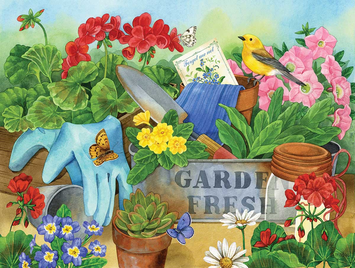 Gardener's Table Flower & Garden Jigsaw Puzzle