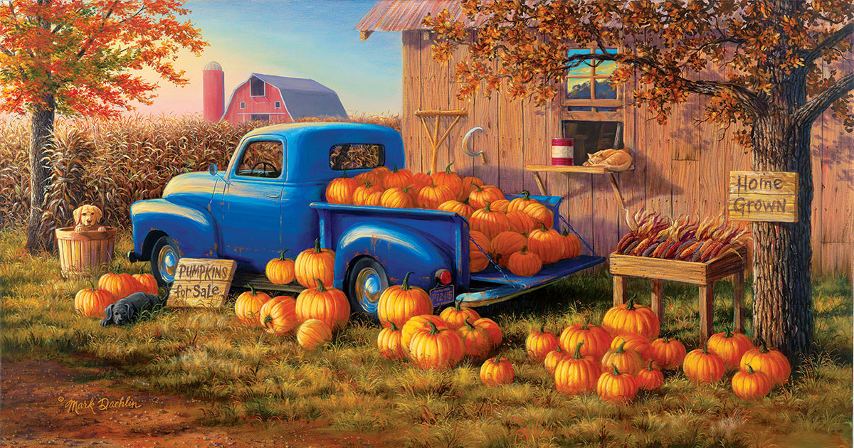 Selling Pumpkins Farm Jigsaw Puzzle