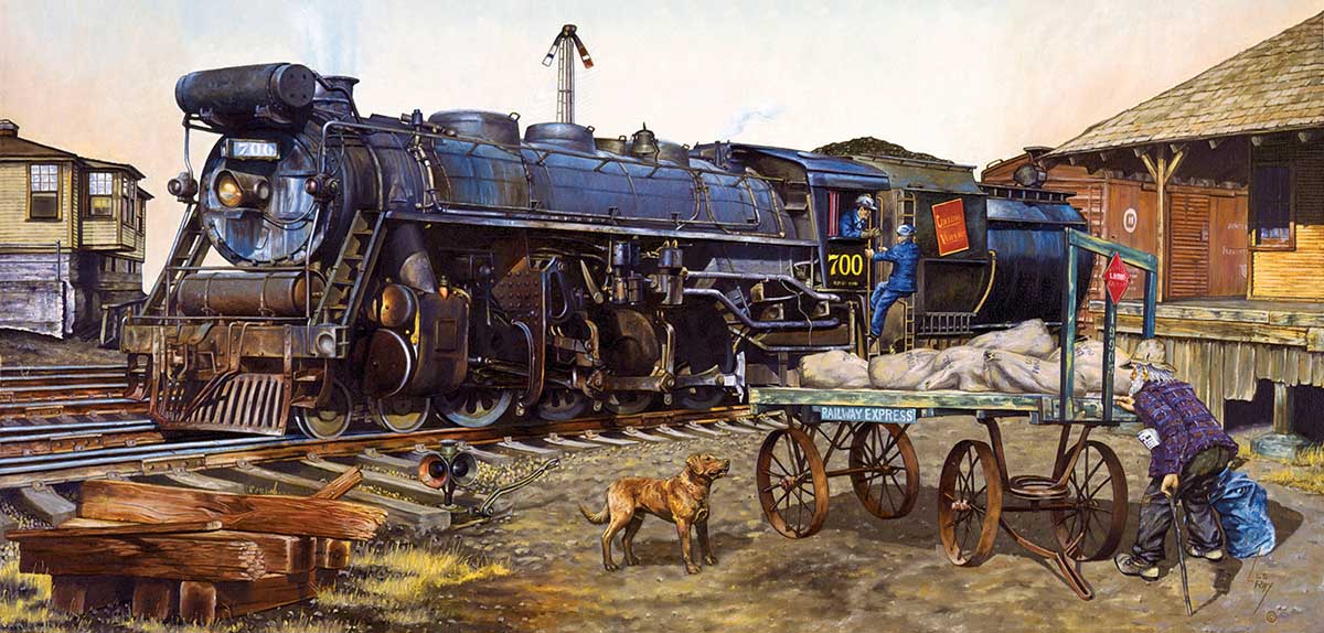 The Unwelcome Passenger Train Jigsaw Puzzle