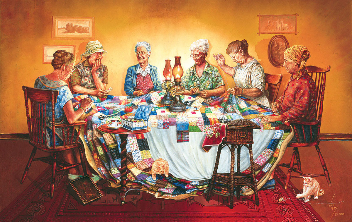 A Quilting Party People Jigsaw Puzzle