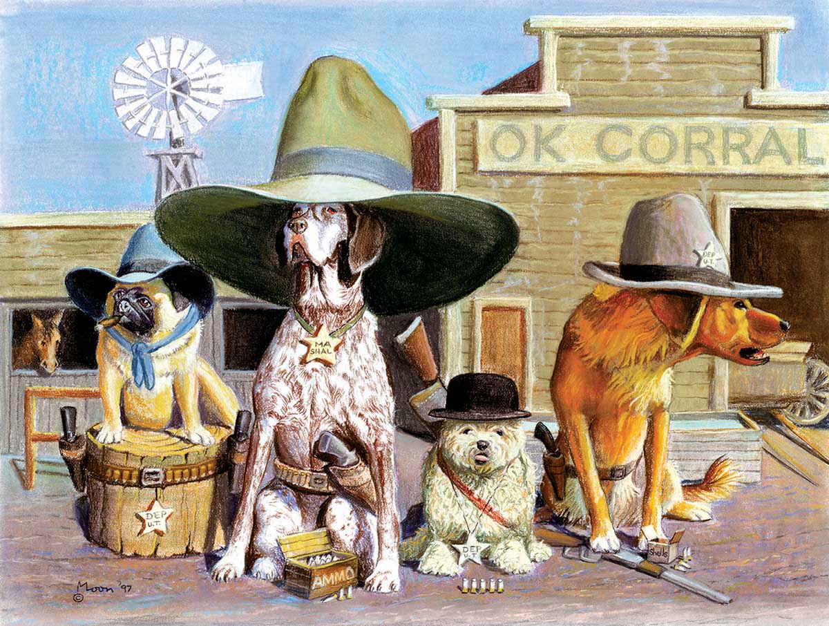 OK Corral Dogs Jigsaw Puzzle