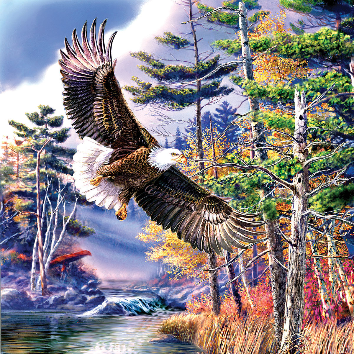 Boundary Water Eagle Jigsaw Puzzle