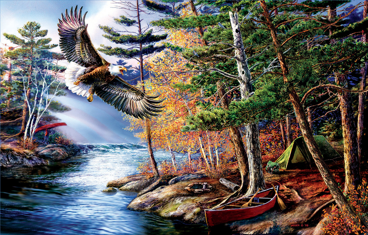 Freedom Waters Eagle Jigsaw Puzzle