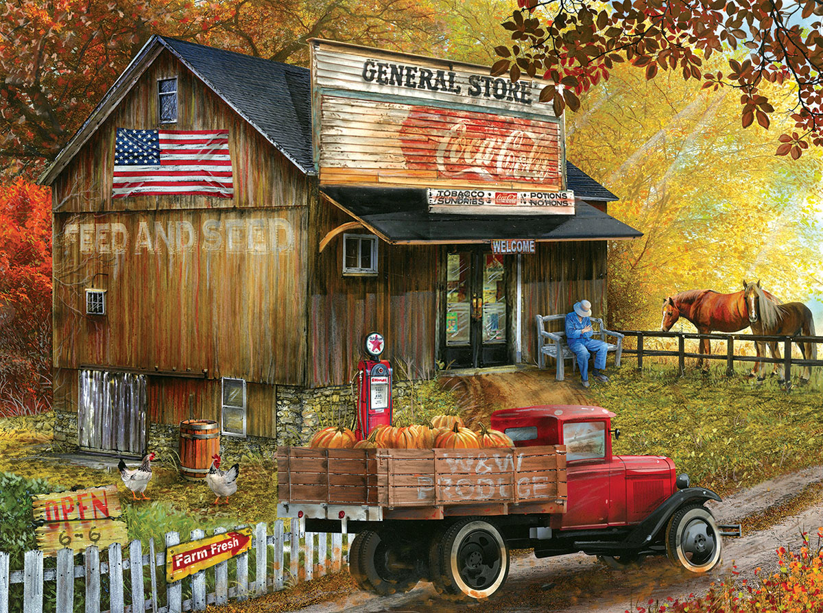 Seed and Feed General Store Nostalgic & Retro Jigsaw Puzzle
