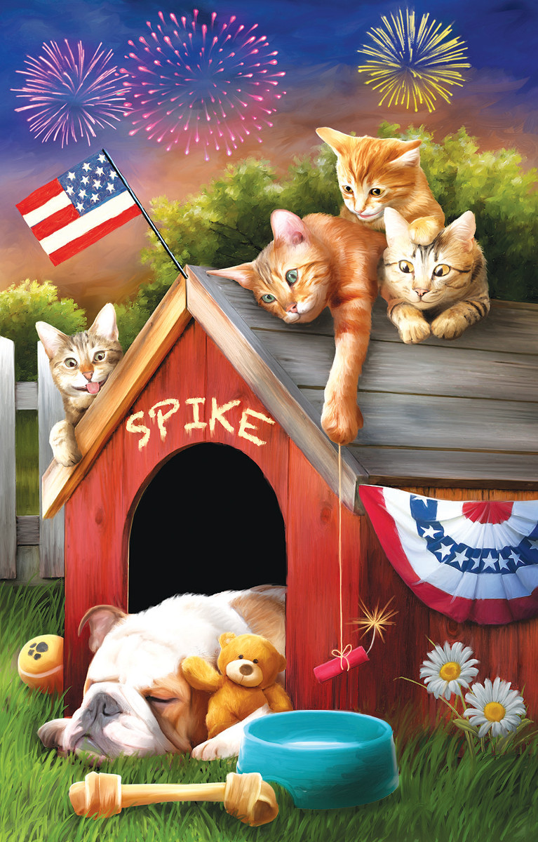 Mischief on the Fourth Cats Jigsaw Puzzle